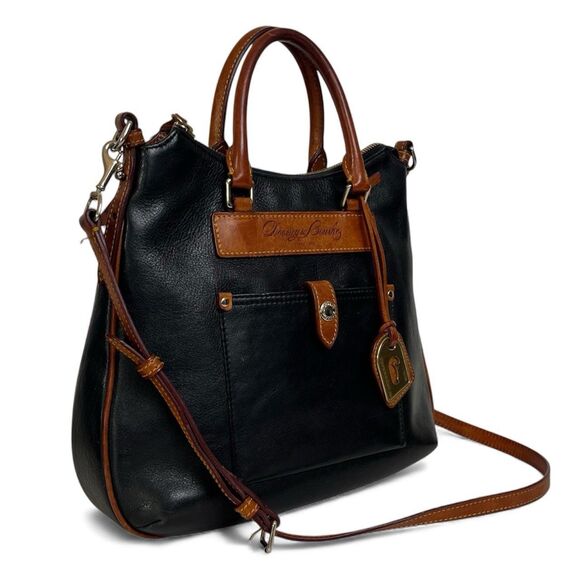 Dooney Bourke Florentine Vacchetta Leather Satchel Crossbody Old Money Heritage - Picture 1 of 13